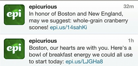 Epicurious Boston tweet 2013