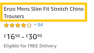 Optimised Amazon Product Title